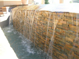 Natural Stone Pool Spillway