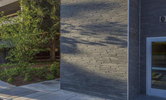 Grey Stacked Stone Veneer Panels for Commercial Buildings