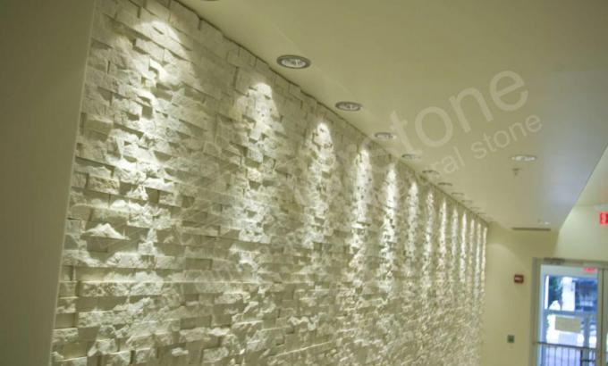 Natural Stacked Stone Veneer used in an office