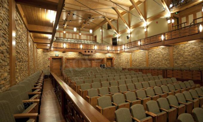 Stacked Stone Veneer Feature Walls for Theater