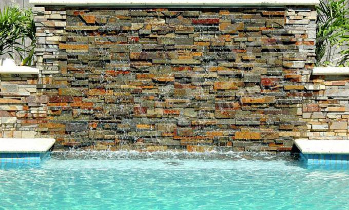 Norstone Stacked Stone Veener Rock Panels for Pools