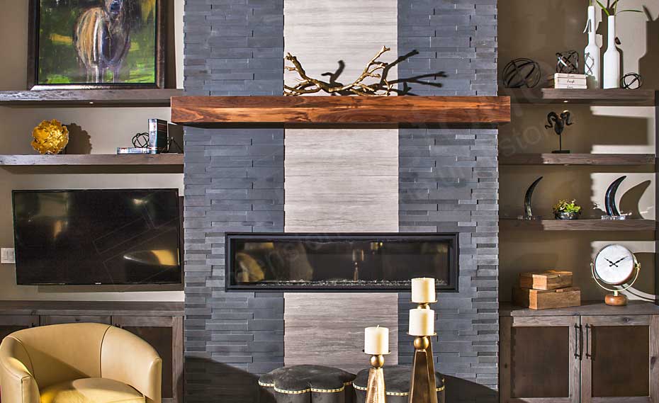 Springhaus Basalt 3D Grey Fireplace