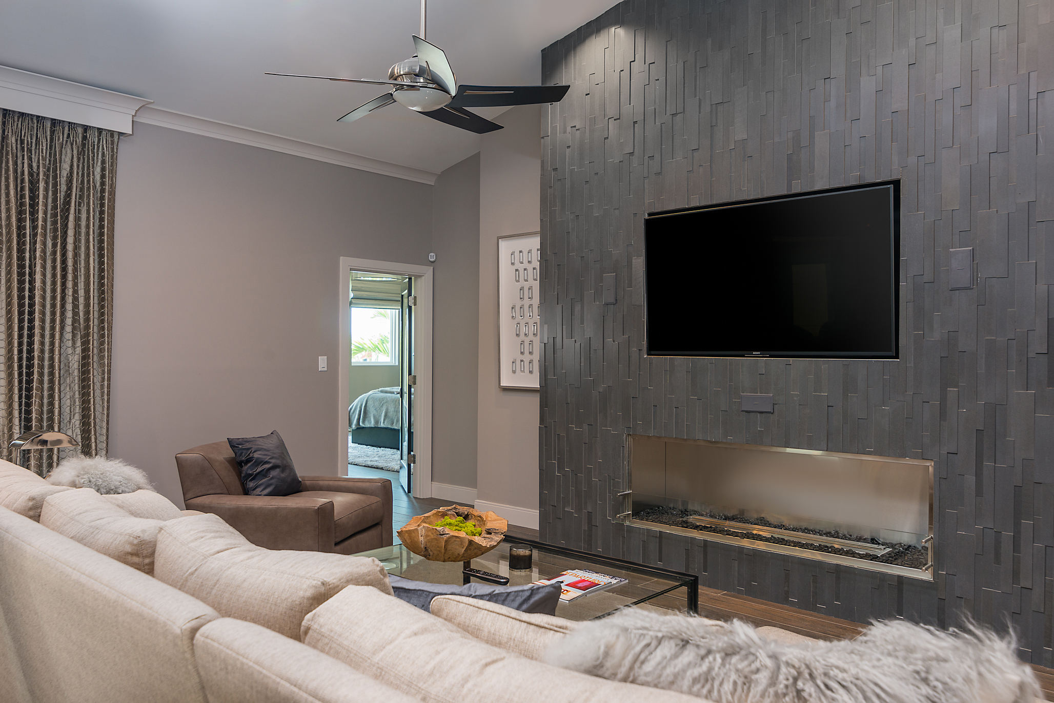Basalt 3D Ash Grey - Residential - Austin Fireplace
