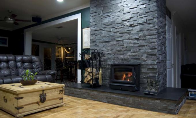 Want a stacked stone fireplace? With Norstone its easy. See project photos
