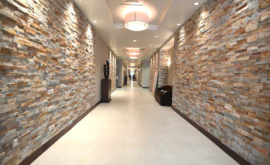 Interior Stacked Stone Veneer Wall Panels Stone Wall Paneling