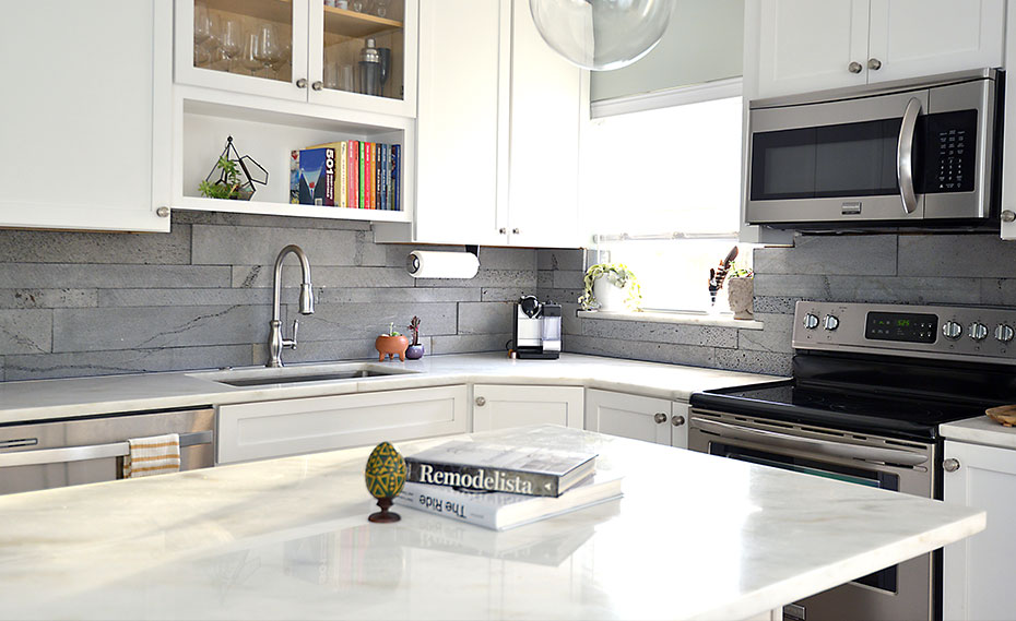 Norstone Planc Series Platinum Stone Veneer for Gorgeous Kitchen Designs