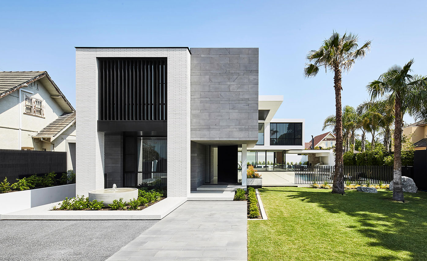 Platinum PLANC Custom Cut Exterior Stone Cladding on a Residence in Melbourne