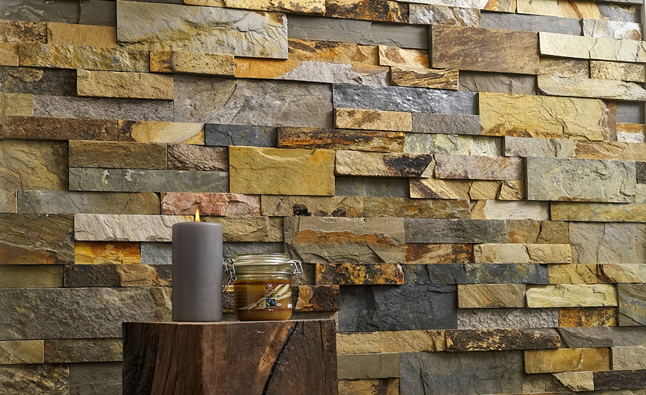 Interior Stacked Stone Veneer Wall Panels Stone Wall Paneling