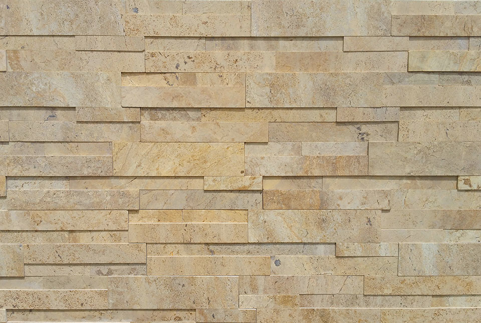Aksent 3D Beige Marble Wall Tile Installation
