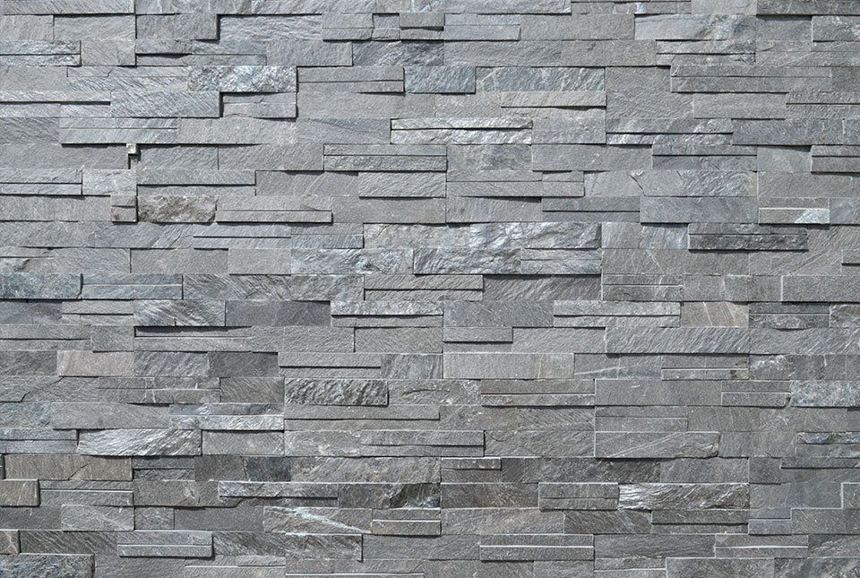 Charcoal Slim Line Rock Wall