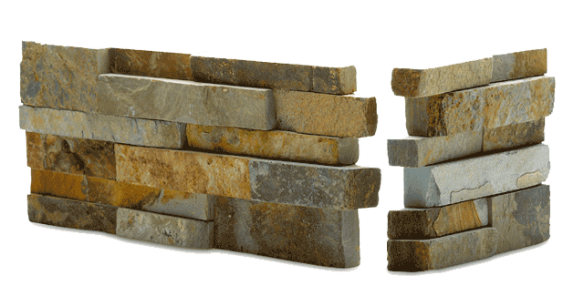 Norstone Ochre Blend Stacked Stone Veneer for Feature Walls, Fireplaces, Backsplashes, and Retaining Walls