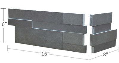 Ash Grey Corner Basalt 3D Panel