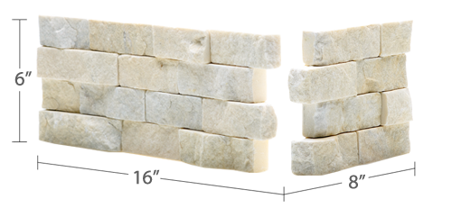 Ivory Corner Rock Panel