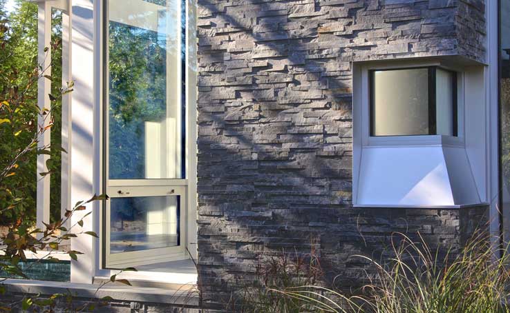 Norstone Charcoal Stacked Stone for Exterior Walls