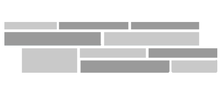 A pattern of rectangular blocks in varying shades of gray, arranged in a staggered, brick-like layout with different lengths and heights, reminiscent of a high end stone design.