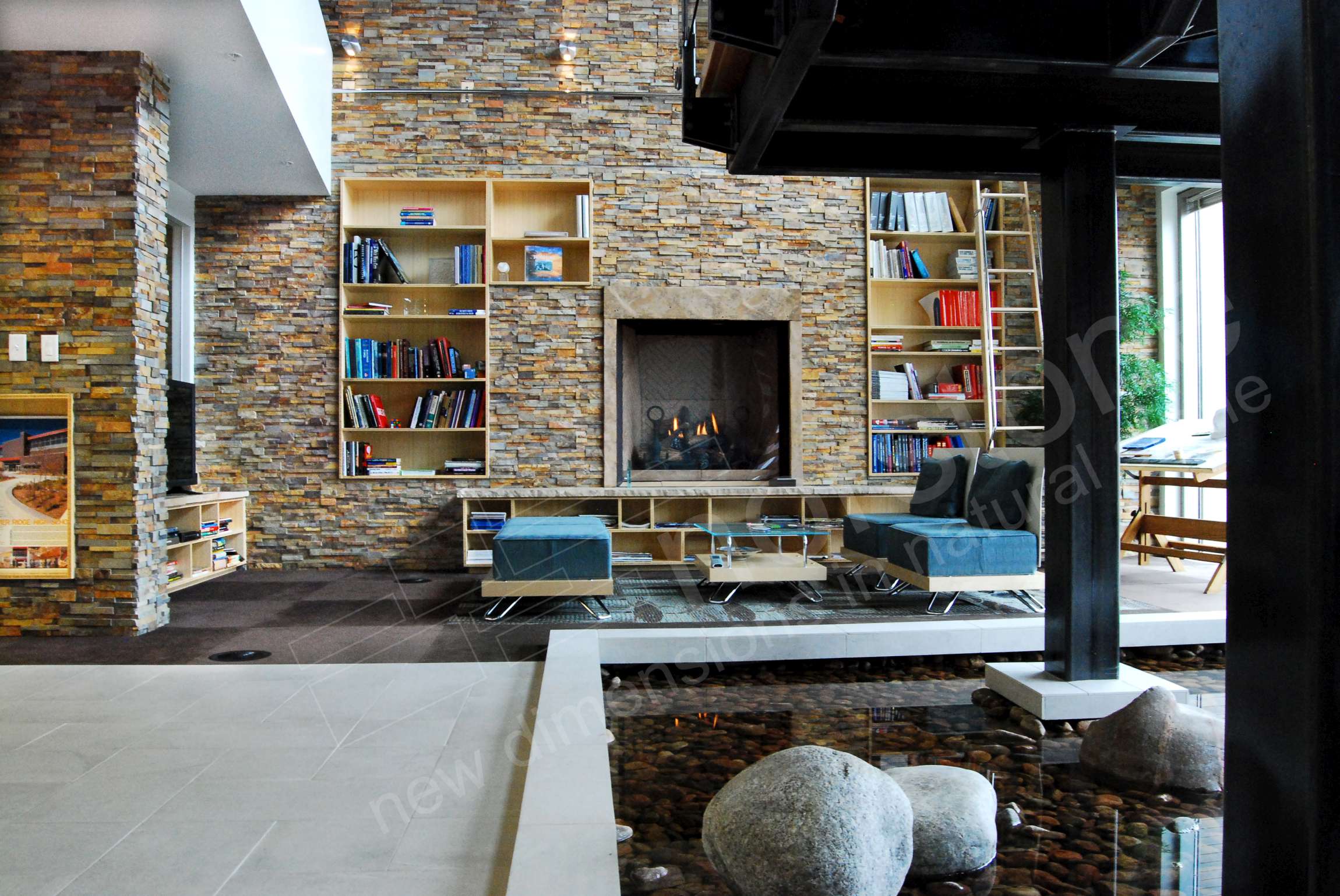 Stacked Stone for Fireplace Accent Walls